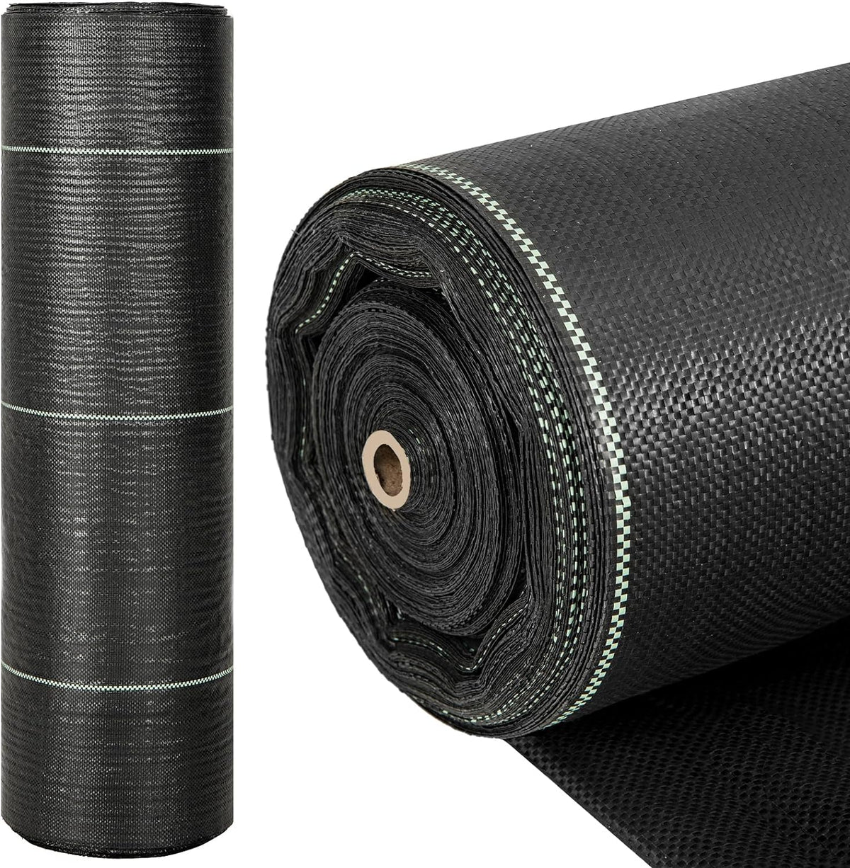 Lucktree 6.5x330 FT Weed Barrier Landscape Fabric, 3.2OZ Heavy-Duty Permeable Woven PP Ground Cover