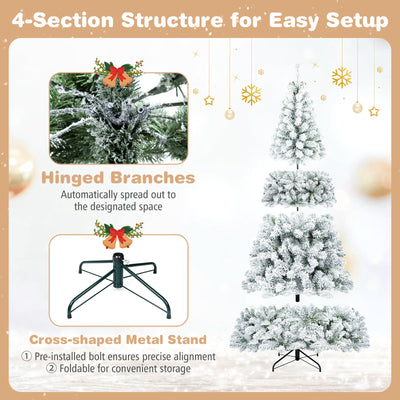 7.5 FT Snow Flocked Artificial Christmas Tree