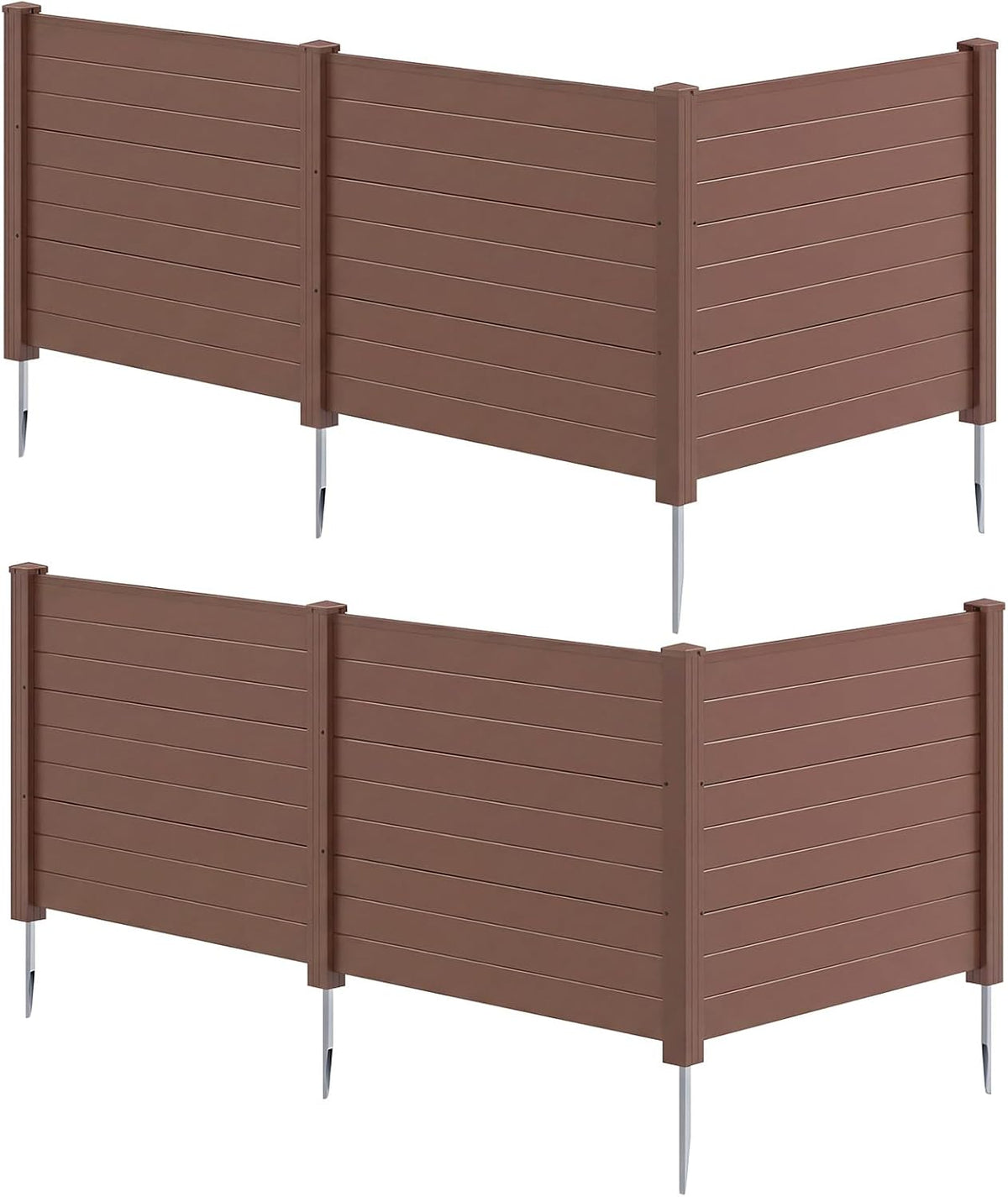 Lucktree No-Dig Air Conditioner Fence with Metal Stakes 48''W x 36''H