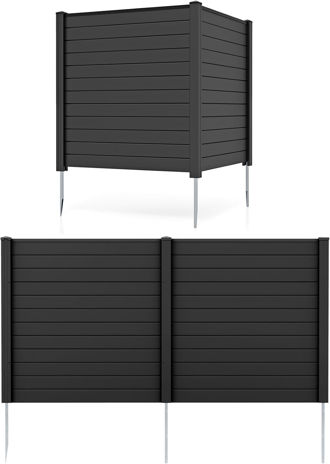 Lucktree Air Conditioner Fence 2/4 Panels - 48''W x 48''H Outdoor Privacy Screen with Upgraded Metal Stakes