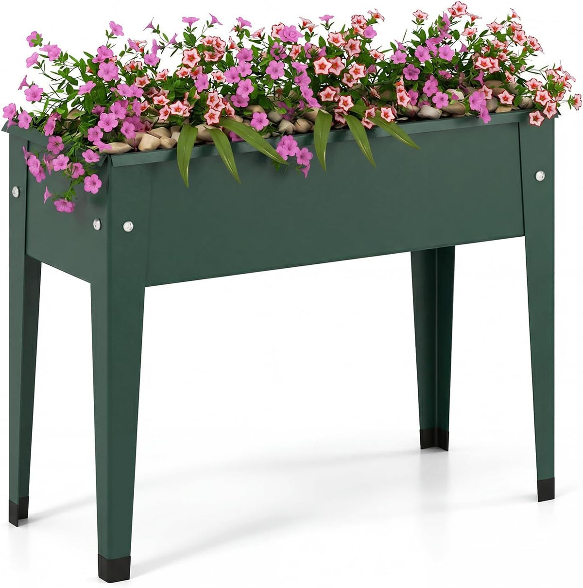 Lucktree Metal Raised Garden Bed with Legs(24”x11”x18”)