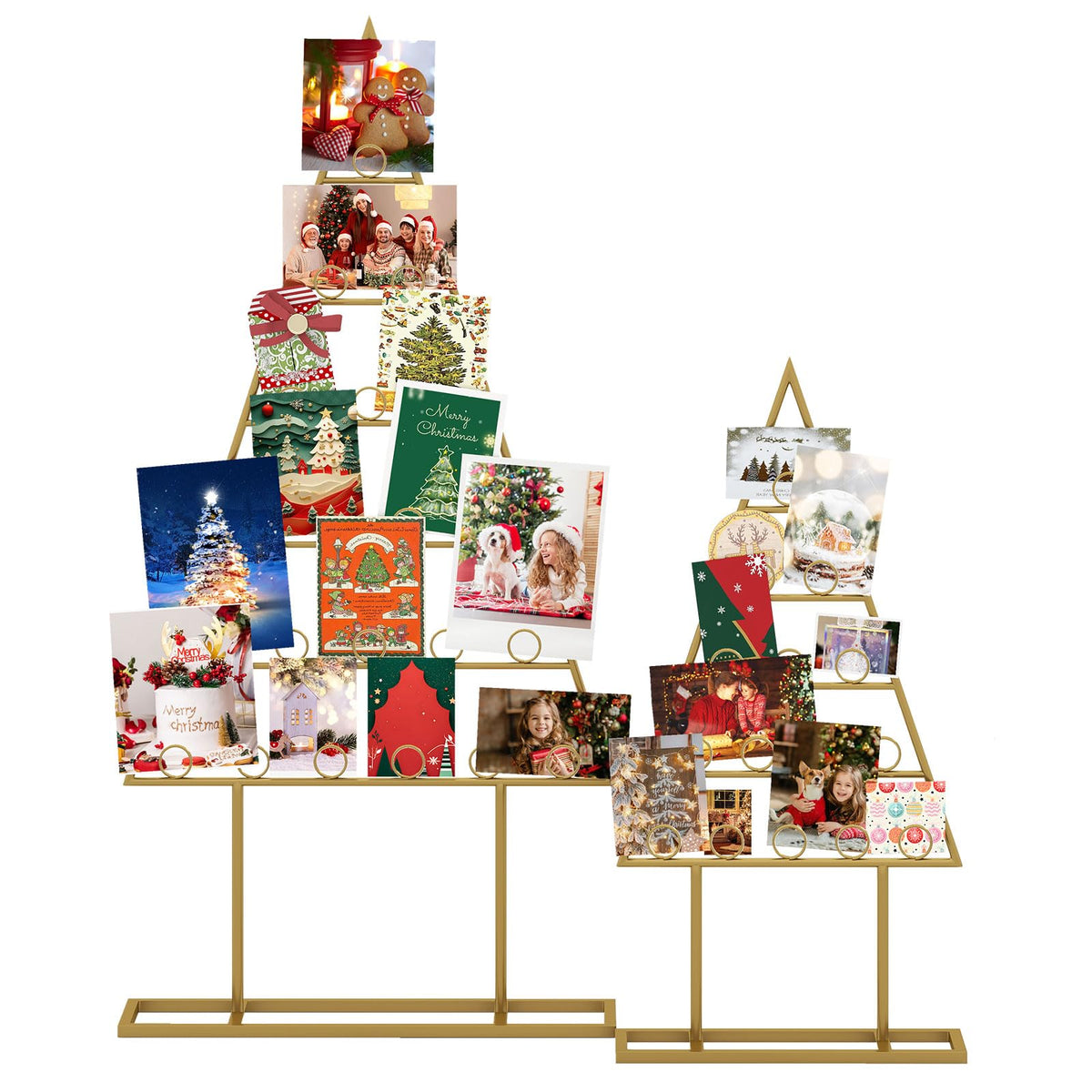 Lucktree 2 Pack Christmas Tree Photo Holder with 36 Round Clips