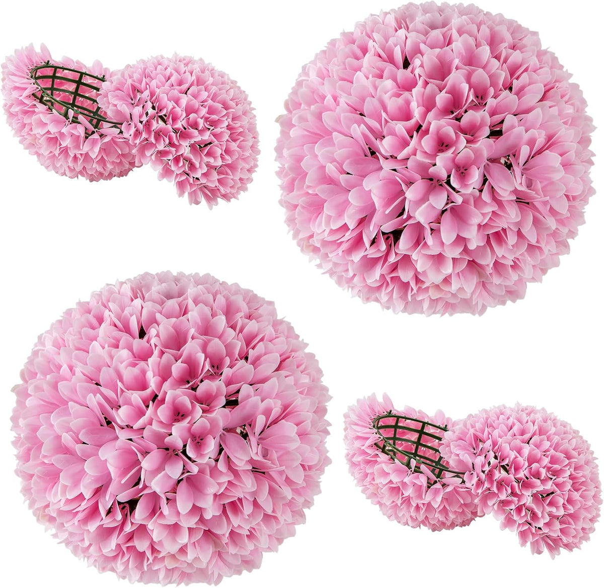 Lucktree 11 Inch Topiary Balls Artificial Outdoor Set of 2, Faux Boxwood Ball, Fake Plant Sphere