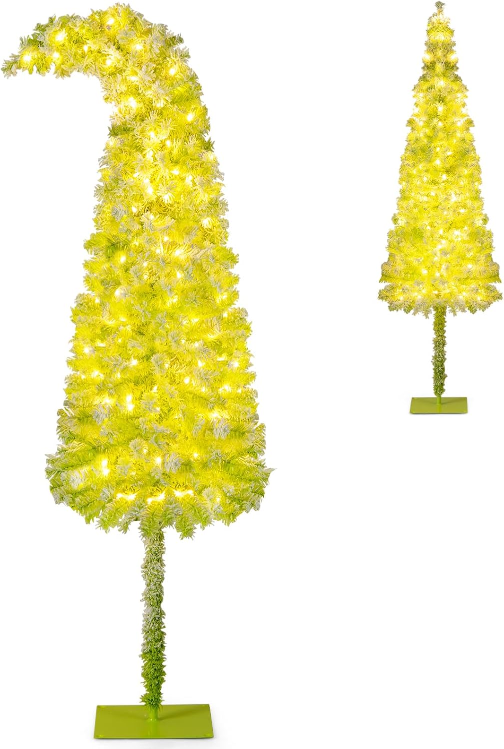 Lucktree 5FT / 6FT / 7FT Whimsical Christmas Tree | Bendable Grinchs Xmas Tree