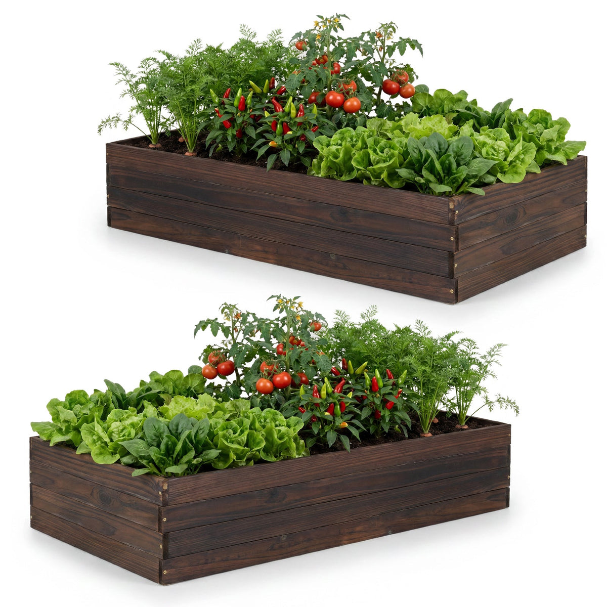 Lucktree 45" x 23" Fir Wood Raised Garden Bed (1/2)