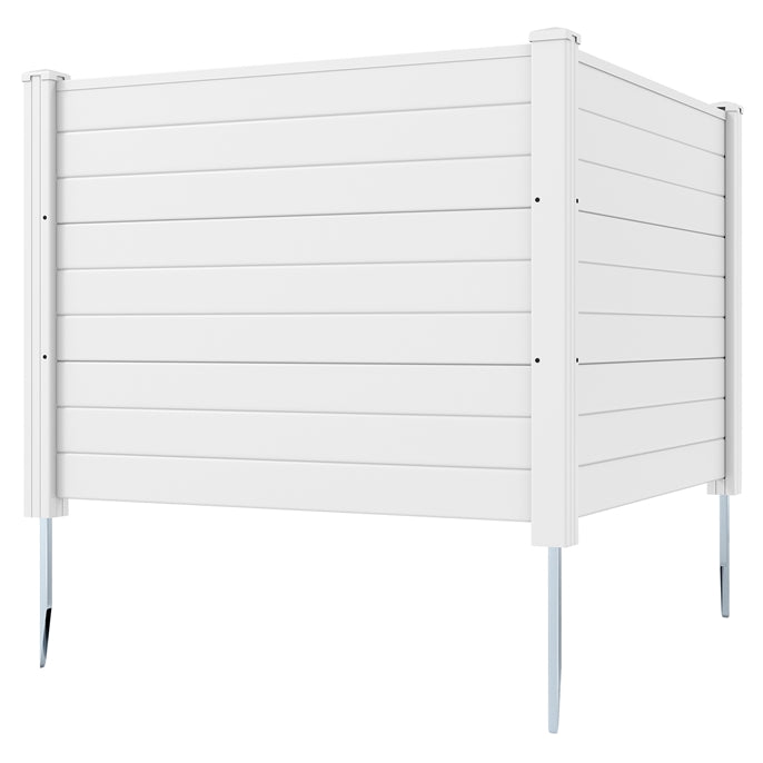 122cm x 95cm Air Conditioner Fence 2 Panels, Outdoor Privacy Fence with Metal Ground Stakes