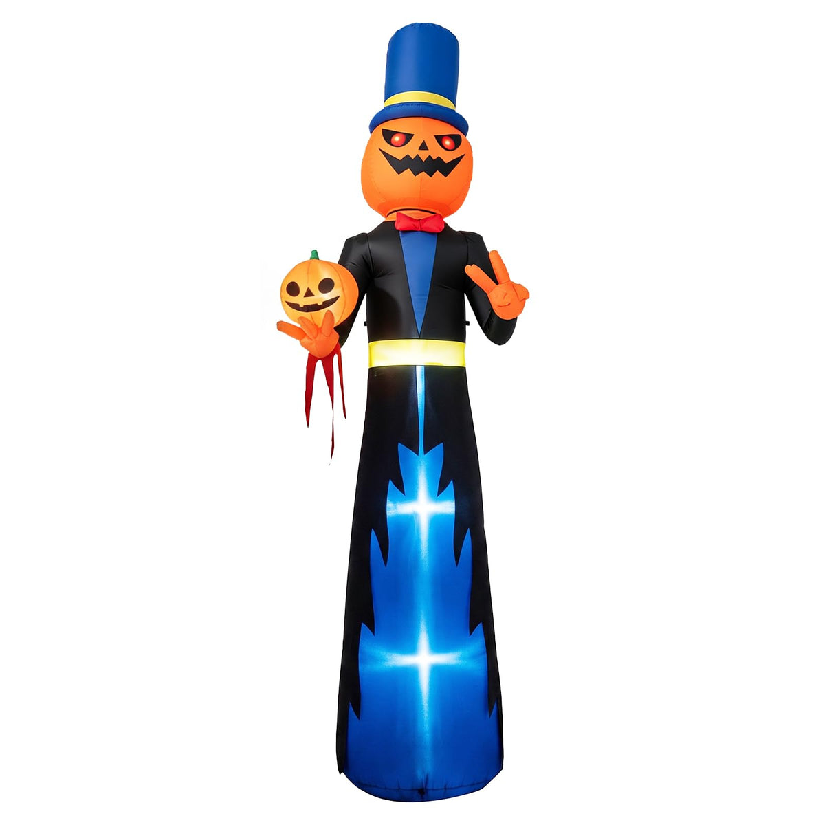 Lucktree 10 FT Animated Halloween Inflatable Pumpkin Gentleman Decoration