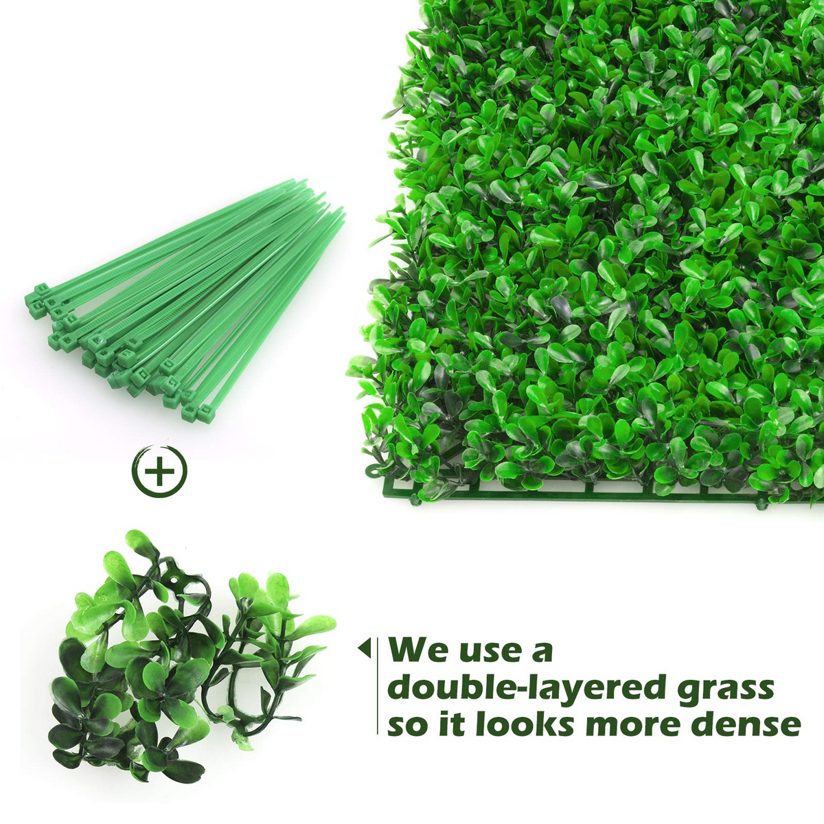 Lucktree 12PCS 20x20inch Artificial Boxwood Panels Garden Privacy Fence Screen