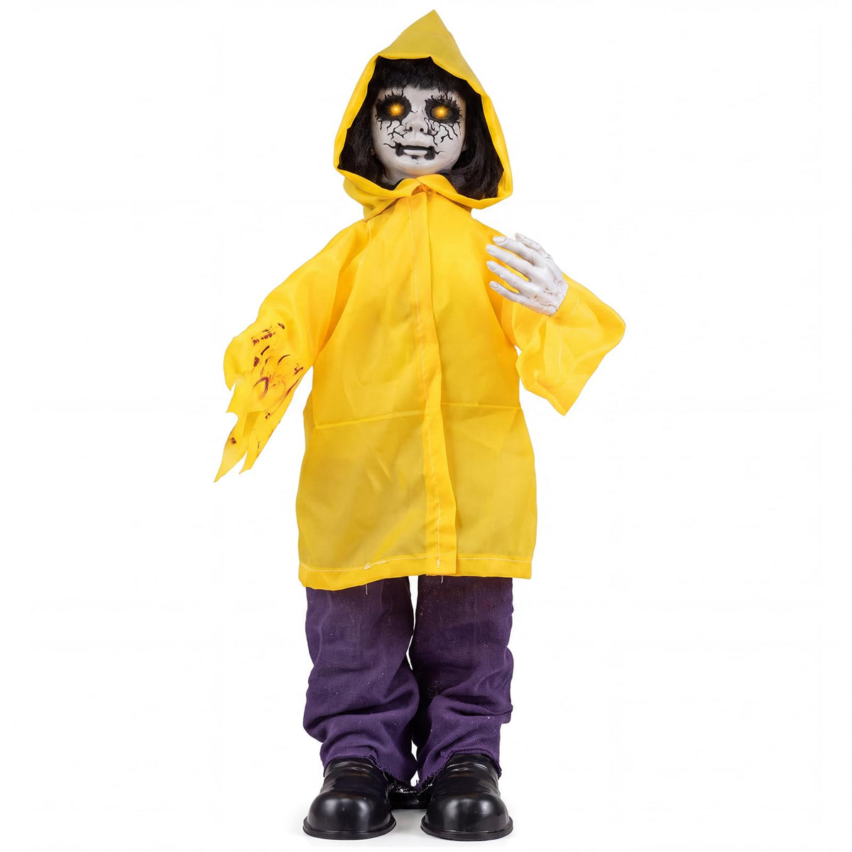 Halloween Animated Life Size Scary Boy with Light Up Eyes