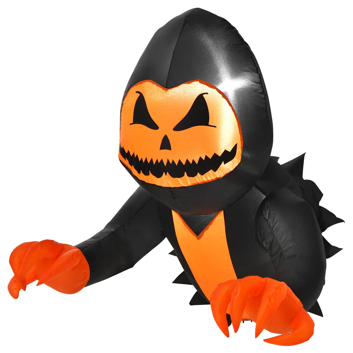 Lucktree 3.3 FT Halloween Inflatable Pumpkin Head Ghost Broke Out from Window