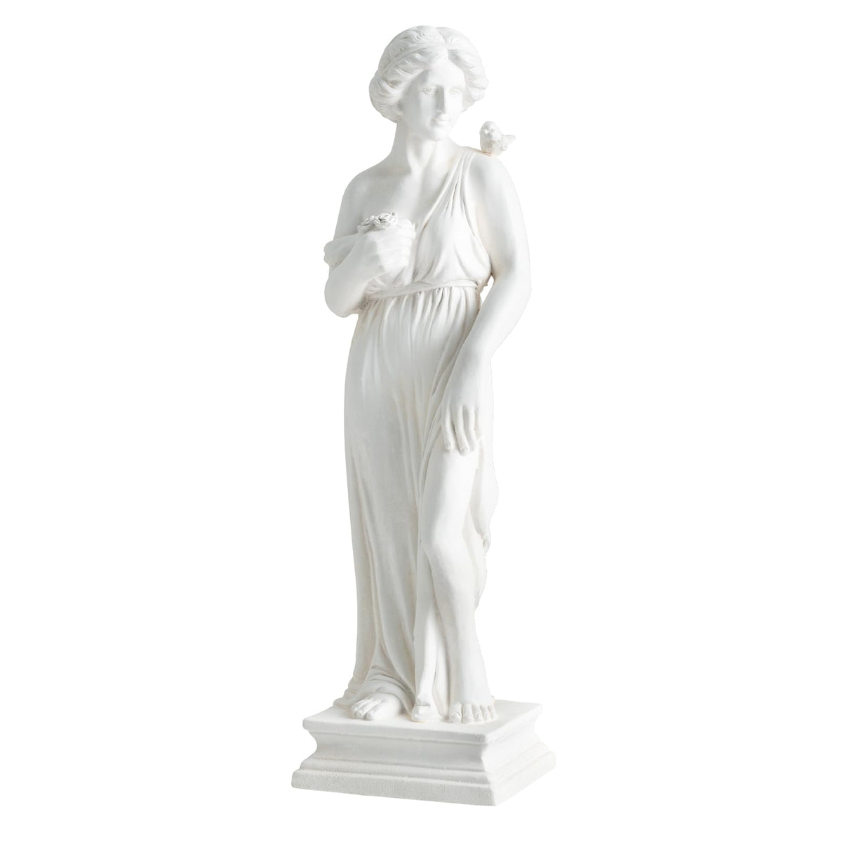Lucktree 31.5" Greek Goddess Statue with Bird