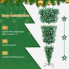 7.5 FT Pre-lit Upside Down Christmas Tree, Snow Flocked Artificial Xmas Tree with 1100 PVC Branch Tips