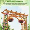 Outdoor Wood Arbor Arch, Natural Solid Wood Garden Arch Arbor Trellis for Climbing Plants