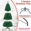 6 FT Artificial Christmas Tree Hinged Spruce with 650 Tips Foldable Metal Stand