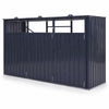3-Bin Metal Trash Can Storage Shed, 238 x 79 CM Outdoor Garbage Shed with Flip-Up Lids & Lockable Doors