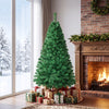 5/6/7/8 FT Artificial Christmas Tree, Unlit Full Xmas Pine Tree with 350/650/950/1138 Branch Tips & Folding Metal Stand