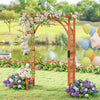 Outdoor Wood Arbor Arch, Natural Solid Wood Garden Arch Arbor Trellis for Climbing Plants