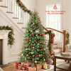 7.5FT Prelit Artificial Christmas Tree, Hinged Xmas Tree with 1449 Branch Tips