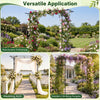 <p>Garden Arbor, 215cm Arch Trellis w/Extended Roof for Climbing Plants Roses Vines