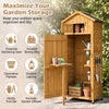 Outdoor Storage Shed, 70" Vertical Garden Shed Cabinet, Gray