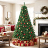 5/6/7/8 FT Artificial Christmas Tree, Unlit Full Xmas Pine Tree with 350/650/950/1138 Branch Tips & Folding Metal Stand