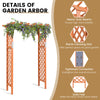 84.5" Wooden Garden Arch, Archway Arbor Trellis for Climbing Roses, Vines and Vegetables