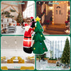 6FT Inflatable Christmas Decoration, Blow Up Christmas Tree & Santa Claus with Penguin