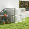 Outdoor Air Conditioner Fence, 113 x 114 cm Vinyl Privacy Screen with Metal Ground Stakes