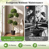 Lucktree 46" Artificial Boxwood Topiary Tree with 5 Ball-Shaped Topiaries