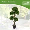 Lucktree 46" Artificial Boxwood Topiary Tree with 5 Ball-Shaped Topiaries