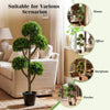 Lucktree 46" Artificial Boxwood Topiary Tree with 5 Ball-Shaped Topiaries