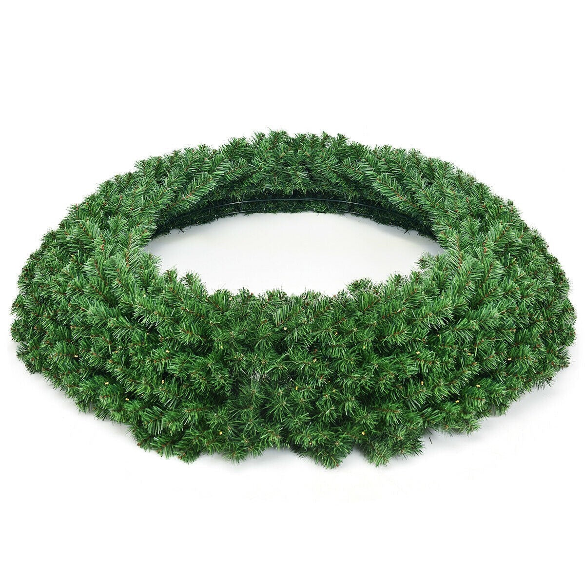 48" Pre-lit Cordless Artificial Christmas Wreath - LucktreeUS