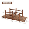 Lucktree 5 Ft Wooden Garden Bridge, Stained Wood/Natural Wood  Garden Bridge