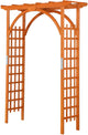 Outdoor Wood Arbor Arch, Natural Solid Wood Garden Arch Arbor Trellis for Climbing Plants