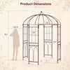 French Style Birdcage Garden Arbor, Heavy-Duty Metal Pergola Pavilion for Climbing Plants