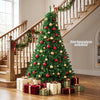 5/6/7/8 FT Artificial Christmas Tree, Unlit Full Xmas Pine Tree with 350/650/950/1138 Branch Tips & Folding Metal Stand