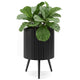 Lucktree 14 Inch Plant Pot with Stand with Built-in Drainage Holes