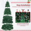 LuckTree Hinged Christmas Tree PVC Artificial Tree Home Holiday Décor w/Metal Stand (7.5 FT)