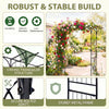<p>Garden Arbor, 215cm Arch Trellis w/Extended Roof for Climbing Plants Roses Vines