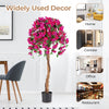 53" Artificial Bougainvillea Tree, Faux Silk Flower Plant in Pot with 576 Flowers & 288 Leaves