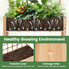 Lucktree 65'' Wooden Raised Garden Bed w/Trellis on Wheels ( 1/2 )
