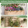 Lucktree 65'' Wooden Raised Garden Bed w/Trellis on Wheels ( 1/2 )
