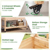 Lucktree 65'' Wooden Raised Garden Bed w/Trellis on Wheels ( 1/2 )