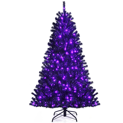 Lucktree Halloween Tree, Hinged Artificial Christmas Tree Metal Stand, Perfect Halloween Decoration for Holiday Festival Parties - LucktreeUS