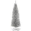 6ft Blue Pencil Christmas Tree, Artificial Slim Tree - LucktreeUS