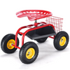 Lucktree Garden Cart Rolling Tray Gardening Planting with Work Seat