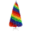 Lucktree 7FT Colorful Rainbow Full Fir Christmas Tree, Artificial Hinged Christmas Tree w/Solid Metal Stand - LucktreeUS
