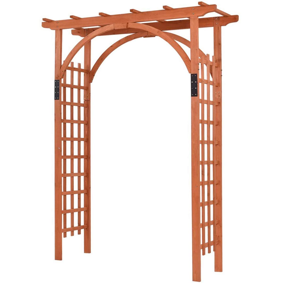 Lucktree 85in Wood Arbor Wedding Arch Garden Trellis Pergola Arbor