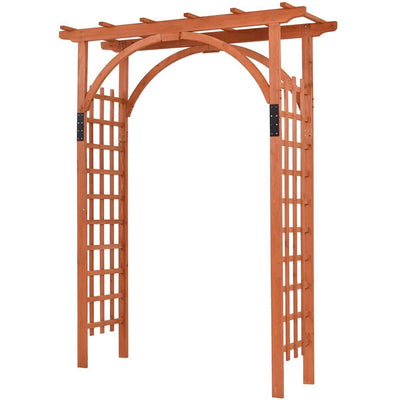 Lucktree 85in Wood Arbor Wedding Arch Garden Trellis Pergola Arbor