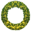 48" Pre-lit Cordless Artificial Christmas Wreath - LucktreeUS